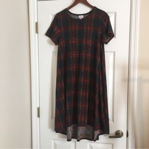 Lularoe Carly Plaid T-shirt dress
